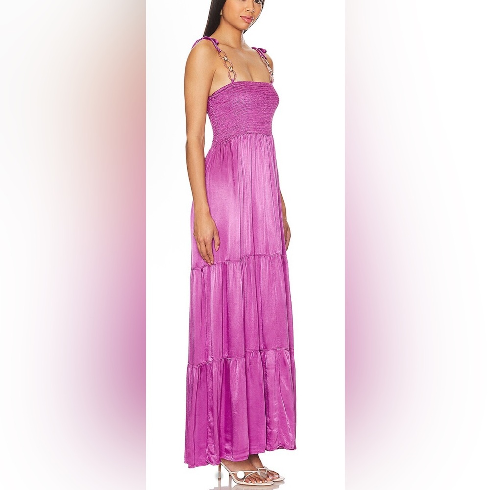 Rays for Days, x revolve Elanor Meadow Mauve Satin Maxi Dress, Size XS | 1545